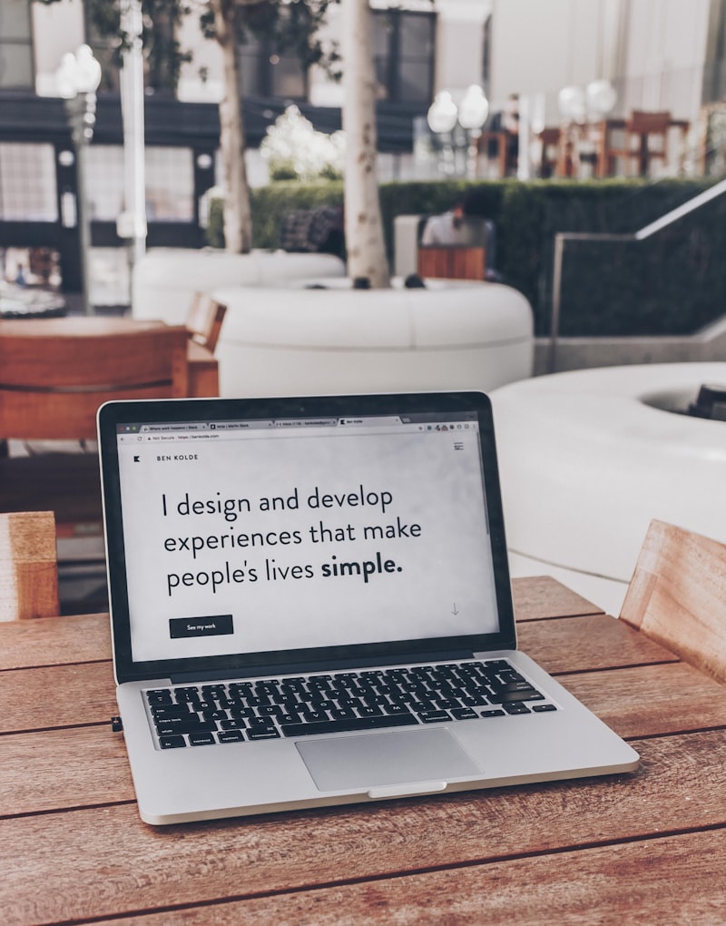 Professional website design on a laptop screen